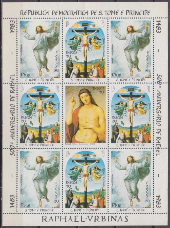 1983 Sao Tome and Principe 825-826KL 500 years to the artist Raphael 23,00 €