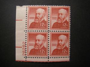 Scott 1045a, 12c Benjamin Harrison, PB4 #26282 LL, MNH Liberty Beauty