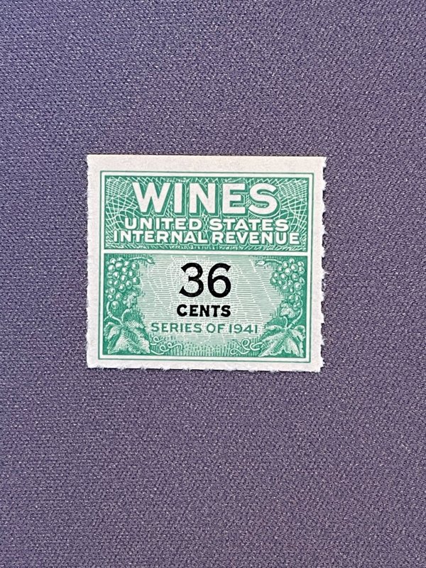 RE135, Wines 36 Cents, Mint, CV $4.75