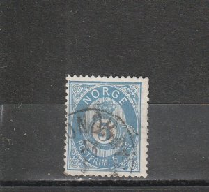 Norway  Scott#  24d  Used  (1877 Post Horn)