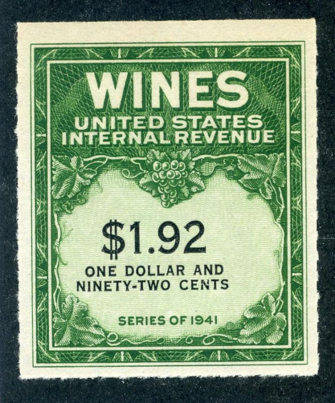 Scott RE152 Series of 1941 - $1.92 - MNH - Wine Stamp - NGAI - USA Revenue Stamp