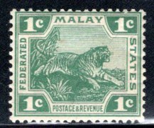 Federation of Malaya SC #38b  F/VF, Unused, Original Gum, CV $27.50 .... 3700103