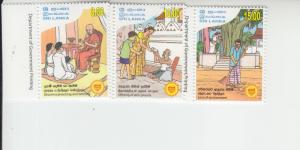 2017 Sri Lanka Vesak Festival (3)  (Scott 2083-85) mnh