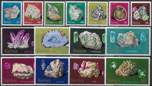 1977 Kenya minerals 15v. MNH SG n. 107/121