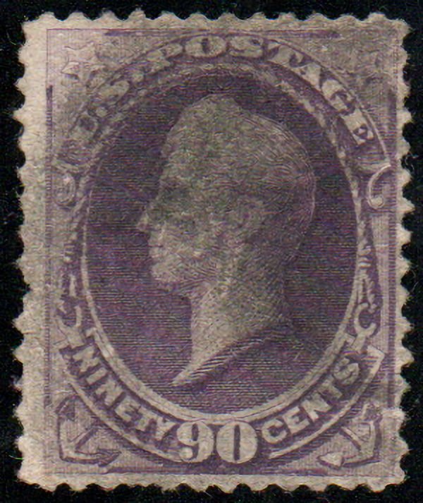 US #218 SCV $225 F-VF, cork cancel, vivid color!
