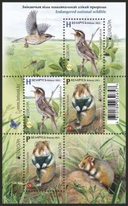 2021 Belarus 1407-1408/B199 Europa Cept - Fauna