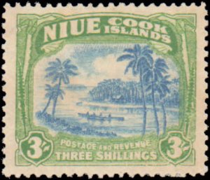 Niue #73-75, Complete Set(3), 1938, Hinged, Dist. Gum