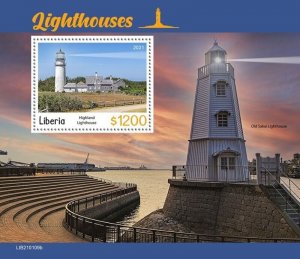 Liberia - 2021 Highland Lighthouse - Stamp Souvenir Sheet - LIB210109b