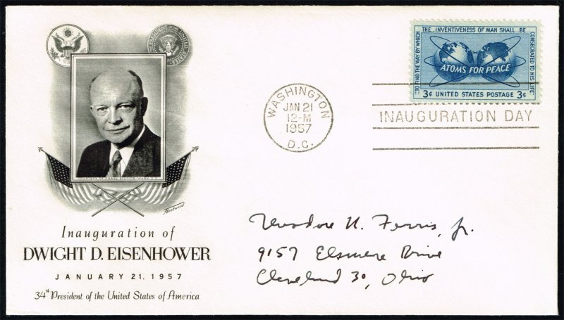 Dwight D. Eisenhower Fleetwood Cachet Inauguration Day Cover