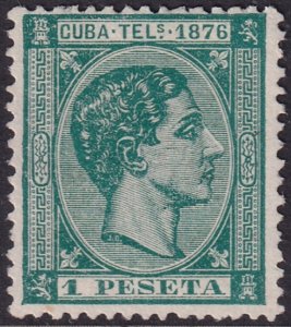 Cuba 1876 telégrafo Ed 35 telegraph MNG(*)