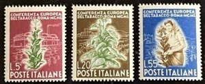 Italy Scott# 544-546 Unused F/VF NH stamps Cat $92.50