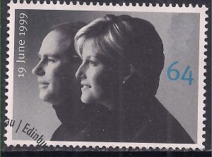GB 1999 QE2 64p Royal Wedding Edward & Sophie SG 2097 ex fdc  (  F1727 )