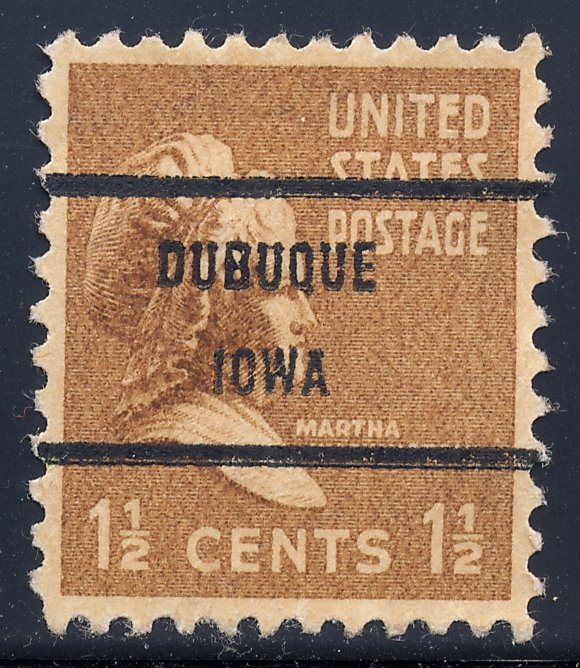 Dubuque IA, 805-71 Bureau Precancel, 1½¢ M. Washington