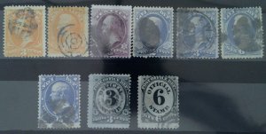 Scott #O3,O4,O27,O36,O37,O38,O42,O49,O50 - Official Lot - Used