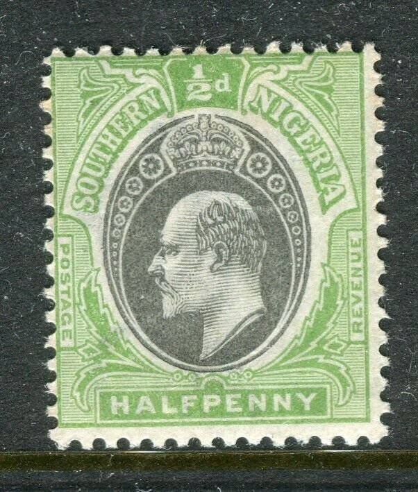 SOUTHERN NIGERIA; 1903 early Ed VII issue fine Mint hinged Shade of 1/2d. value