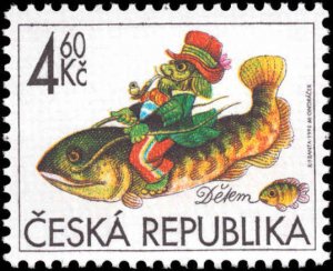 Czechoslovakia #3048-3049, Complete Set(2), 1998, Fish, Never Hinged