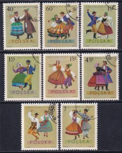 Poland 1969 Sc 1685-92 Regional Male Female Polish Costumes Stamp CTO