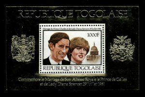 Togo 1981 - Wedding of Prince Charles & Lady Diana - Souvenir Sheet - 1106 - MNH