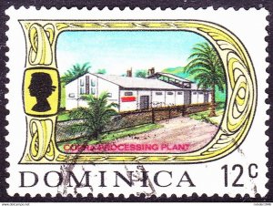 DOMINICA 1969 QEII 12c Multicoloured, Copra Processing Plant SG281 FU