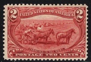 US #286 2c Copper Red Trans-Mississippi MINT NH  SCV $72.5