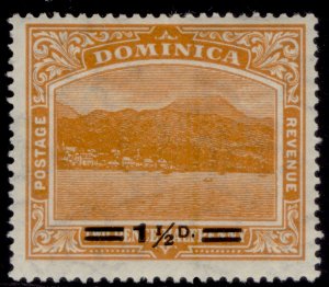 DOMINICA GV SG60, 1½d on 2½d orange, M MINT. Cat £11.