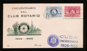 CUBA UNITED STATES ROTARY 1955 FIRST DAY