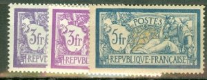 KZ: France 121-5,127-30 mint; 126,131-2 used (4 are NH) CV $700; scan shows few