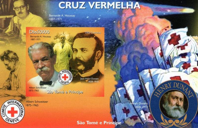 Sao Tome  2005 Red Cross/Halley's Comet/H.Dunant Souvenir Sheet IMPERFORATED MNH