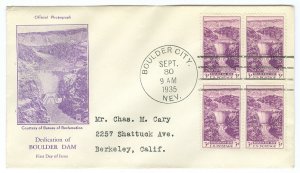 USA 774 COLOR CACHET FIRST DAY COVERS FDC VF SOUND BLOCKS 4 x2