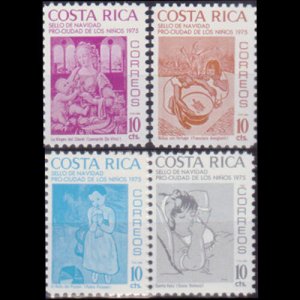 COSTA RICA 1975 - Scott# RA65-8 Paintings Set of 4 NH