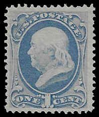 U.S. #156 Unused NG H; 1c Franklin (1873)