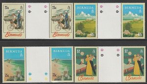 EDSROOM-O11296 Bermuda 644-647 MNH 1993 Complete Gutter Pairs Travel CV$25.50