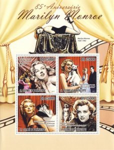SAO TOME - 2011 - Marilyn Monroe - Perf 4v Sheet - Mint Never Hinged