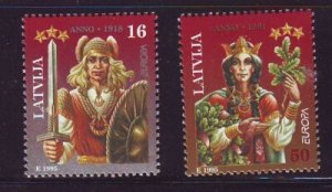 Latvia Sc 407-8 1995 Europa Lacplesis Spoidola stamps mint NH