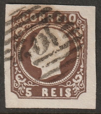 Portugal 1862 Sc 12 used 102 (Vianna) cancel small thin