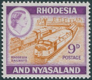Rhodesia & Nyasaland 1962 9d orange-brown & reddish violet SG24a unused