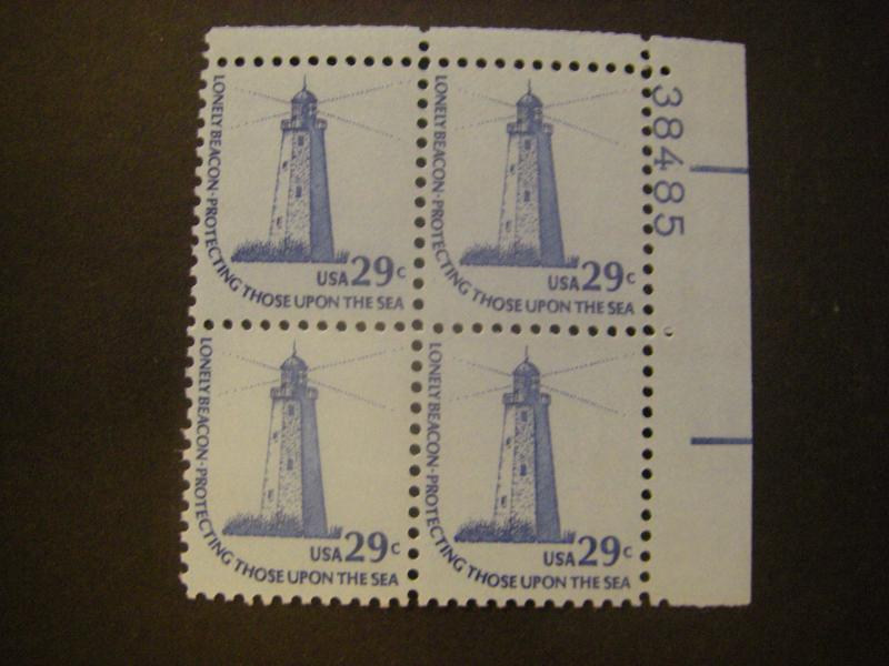 Scott 1605, 29c Lighthouse, PB4 #38485 UR, shiny gum, MNH Americana Beauty
