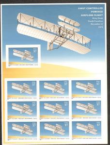 US #3783 Mint Sheet Orville Wright Piloting 