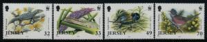 Jersey 1134-7 MNH WWF, Lizard, Cricket, Bird, Insects, Flowers