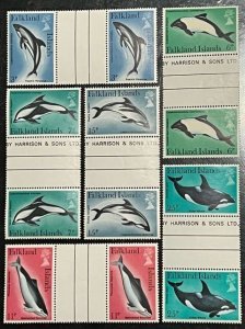 Falkland Islands Scott#298-303 Unused VF NH Set of 6 Gutter Pairs Cat. $7.10+