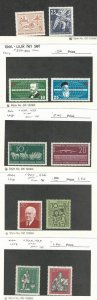 Germany - DDR, Postage Stamp, #346, 349-51, 408-9, 423, 426, 428-9 Mint LH