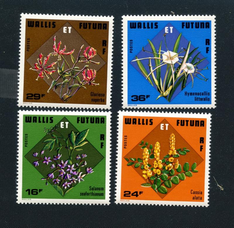 Wallis and Futuna Scott #210-213 Flowers - M NH