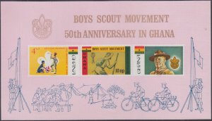GHANA Sc # 308-10a BOY SCOUTS SHEETS of 12 + IMPERF S/S (See Description)