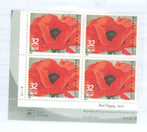 United States #3069 Mint (NH) Plate Block (Flora) (Flowers)