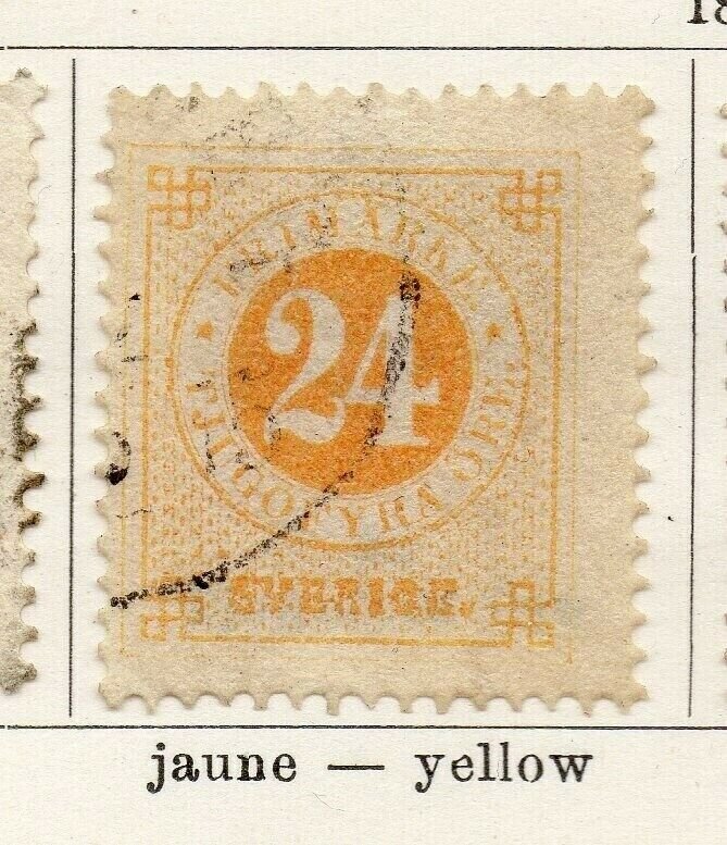 Sweden 1872 Early Issue Fine Used 24ore. NW-04592