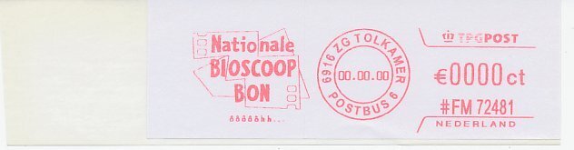 Meter Proof / Test strip FRAMA supplier Netherlands National Cinema Ticket