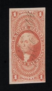 EXCELLENT GENUINE SCOTT #R68a F-VF 1862-71 RED 1ST ISSUE FOREIGN EXCHANGE #18541