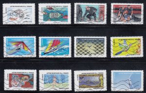France 2013 Sc#4487-4498 Stamp Festival 2013 - Stamp that Celebrate the Air Used
