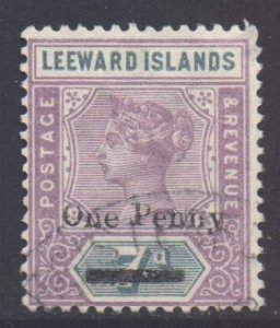 Leeward Is Scott 19 - SG19, 1902 Victoria 1d on 7d used