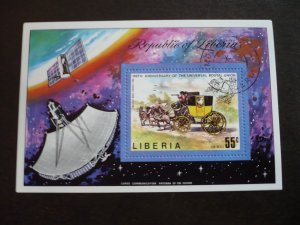 Stamps - Liberia - Scott# C201 - CTO Souvenir Sheet